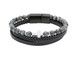 (BR299) MEN'S LEATHER LABRADORITE BRAC