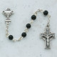 (C23RB) 6MM BLK CELTIC COMM ROSARY