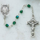 (C49LW) SS 4MM GREEN IRISH ROSARY