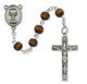 (C76DB) 6MM BROWN WOOD COMM ROSARY