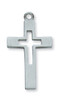 (D617) PEWTER CROSS WITH 18" CHAIN