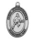 (D675LC) PEWTER OVAL LACROSSE MEDAL
