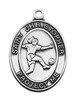 (D676SR) PEWTER GIRLS SOCCER MEDAL
