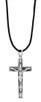 (D9039LC) PEWTER CRUCIFIX ADJUST CORD"