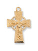 (J8084) 18" CH G/SS CELTIC CRUCIFIX