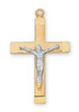 (JT8068) 18" CH G/SS TWO-TONE CRUCIFIX