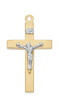 (JT9116) 20" CH G/SS TWO-TONE CRUCIFIX
