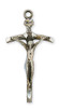 (L9040) 18" CH SS PAPAL CRUCIFIX