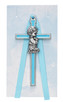 (PW14-B) 3 1/2" BLUE BOY CROSS WITH BLU