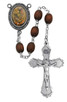 (R204DF) 6X8MM BROWN ST.MICHAEL ROSARY