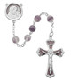 (R250RF) 7MM FROSTED LAVENDER ROSARY