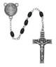 (R365DF) 4X6MM BLACK ST BENEDICT ROSARY