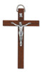 (94-24) 4" DARK BROWN CRUCIFIX"