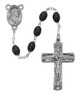 (R392D-BKF) BLACK WOOD TRINITY ROSARY