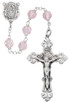 (R479LF) SS 7MM PINK TINCUT ROSARY