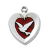 (RC652) 18" CH RF HEART W/DOVE EPOXY