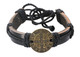 (BR563) LEATHER ST. BENEDICT ROPE BRAC