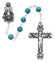 (P232R) 6MM BLUE MIRACULOUS ROSARY