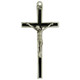 (73-40) 5" BLACK ENAMEL CRUCIFIX, BOX