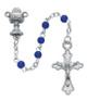 (P213CB) BLUE COMMUNION ROSARY, 4MM 