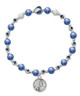 (BR825C) BLUE LOURDES STRETCH BRACELET