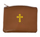 (RP2) BROWN LEATHER ROSARY CASE