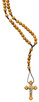 (148X) 6MM OLIVE WOOD CORDED ROSARY