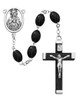 (151C) 6X8MM BLACK WOOD ROSARY