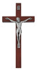 (81-80) 10" CHERRY CRUCIFIX SILVER COR