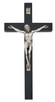 (81-78) 10" BLACK CRUCIFIX SILVER CORP