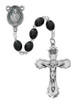 (P356R) 4X6 MM BLACK WOOD ROSARY BOXED