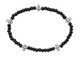 (BR896C) BLACK WOOD CROSS STRETCH BRAC