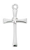 (L9208) 16-18"CH SS CROSS WITH CRYSTAL
