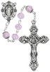 (P364R) 8MM SUN-CUT PINK ROSARY