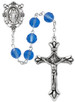 (P357X) 8MM SAPPHIRE GLASS ROSARY