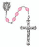 (875L-RSF) SS 6MM ROSE/OCTOBER ROSARY