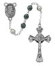 (587DF) 7MM GREEN/BLACK ROSARY