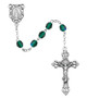 (R391-EMG) 6MM AB EMERALD/MAY ROSARY