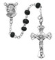 (159D-BKG) 5MM BLACK GLASS ROSARY