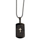 (NK197C) BLACK STAINLESS O.F. DOG TAG 