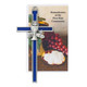 (75-59) 5" BLUE EPOXY COMMUNION CROSS