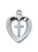 (RC419P) RF HEART CROSS 16-18" CHAIN