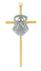 (77-03) 6" BRASS CONFIRMATION CROSS