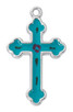 (L9253) 16"-18" CH SS  CROSS W/BLUE 