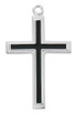 (L9224) 24" CH SS CROSS BLACK FILL