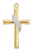 (J9261) 18" CH G/SS TWO-TONE CROSS