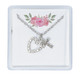 (NK222P) 16" CRYSTAL CROSS & HEART PEND