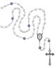 (R798W) WHITE PRL PURPLE FLOWER ROS