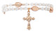 (B1002C) CRYSTAL COPPER TWIST ROSARY