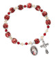 (B1010C) RED DIVINE MERCY  STRETCH BRAC